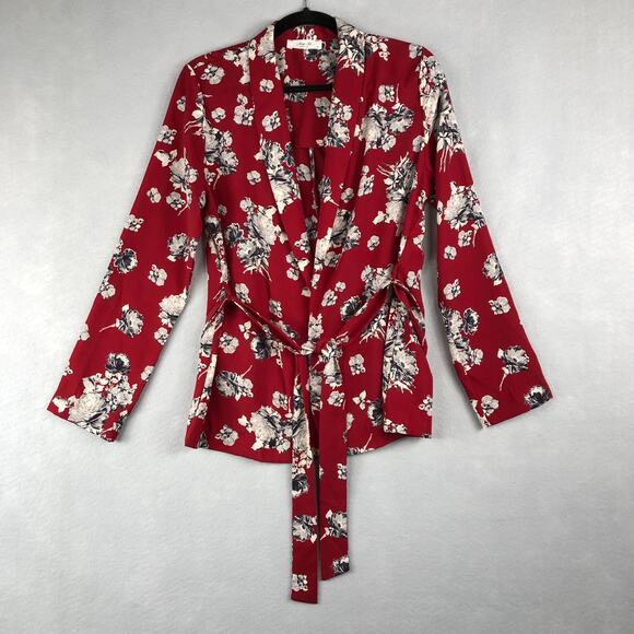 Jessy B Women's Medium Floral Wrap Top - Picture 1 of 6